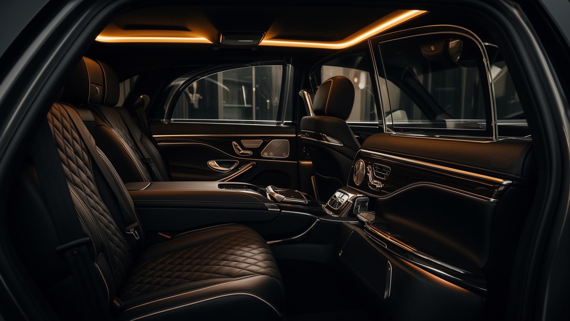 Quilted leather executive SUV interior